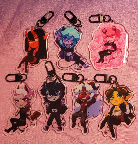 Demon OC keychains