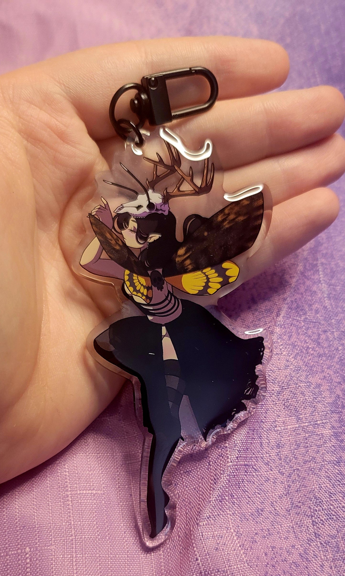 Death's Head Hawkmoth keychain