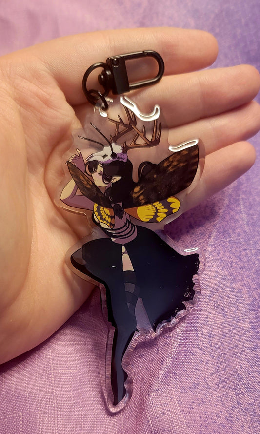 Death's Head Hawkmoth keychain