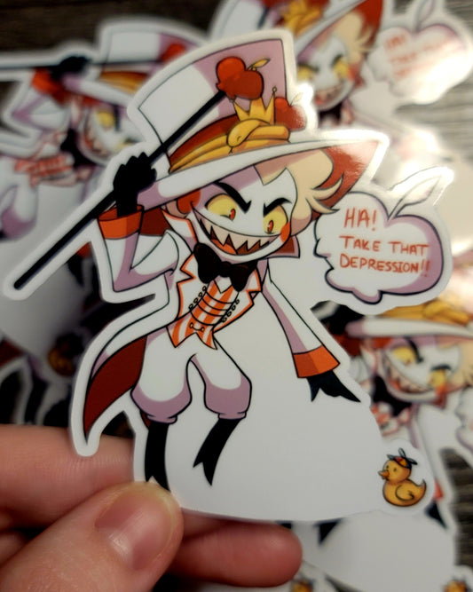 Take that depression! sticker