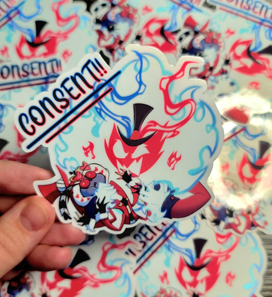 King of consent stickers