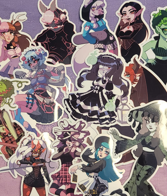 Monster girl stickers