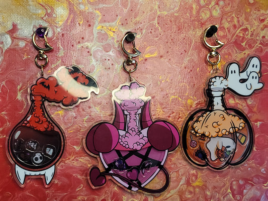 Potion bottle shaker charms