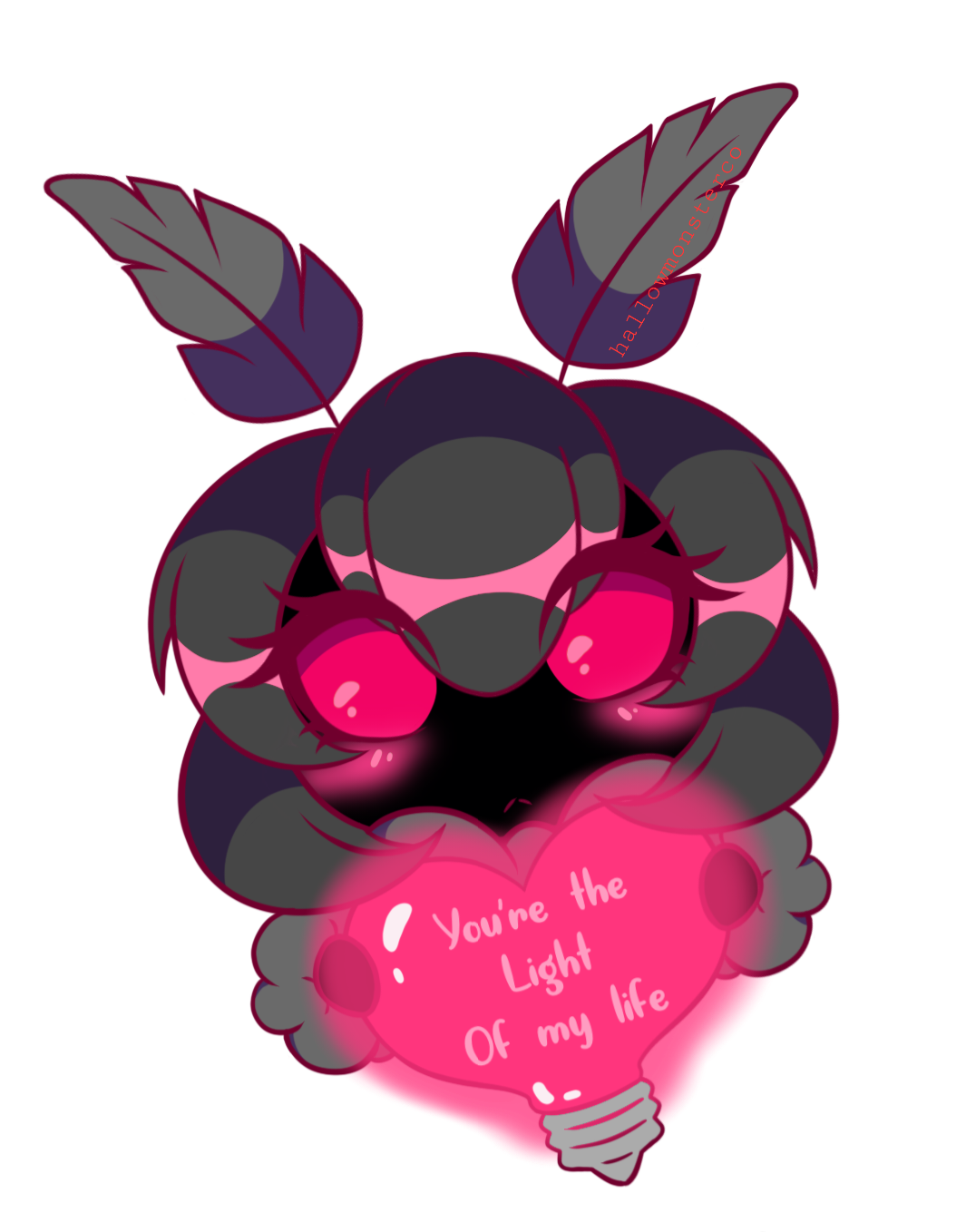 Valentine Monster girl stickers