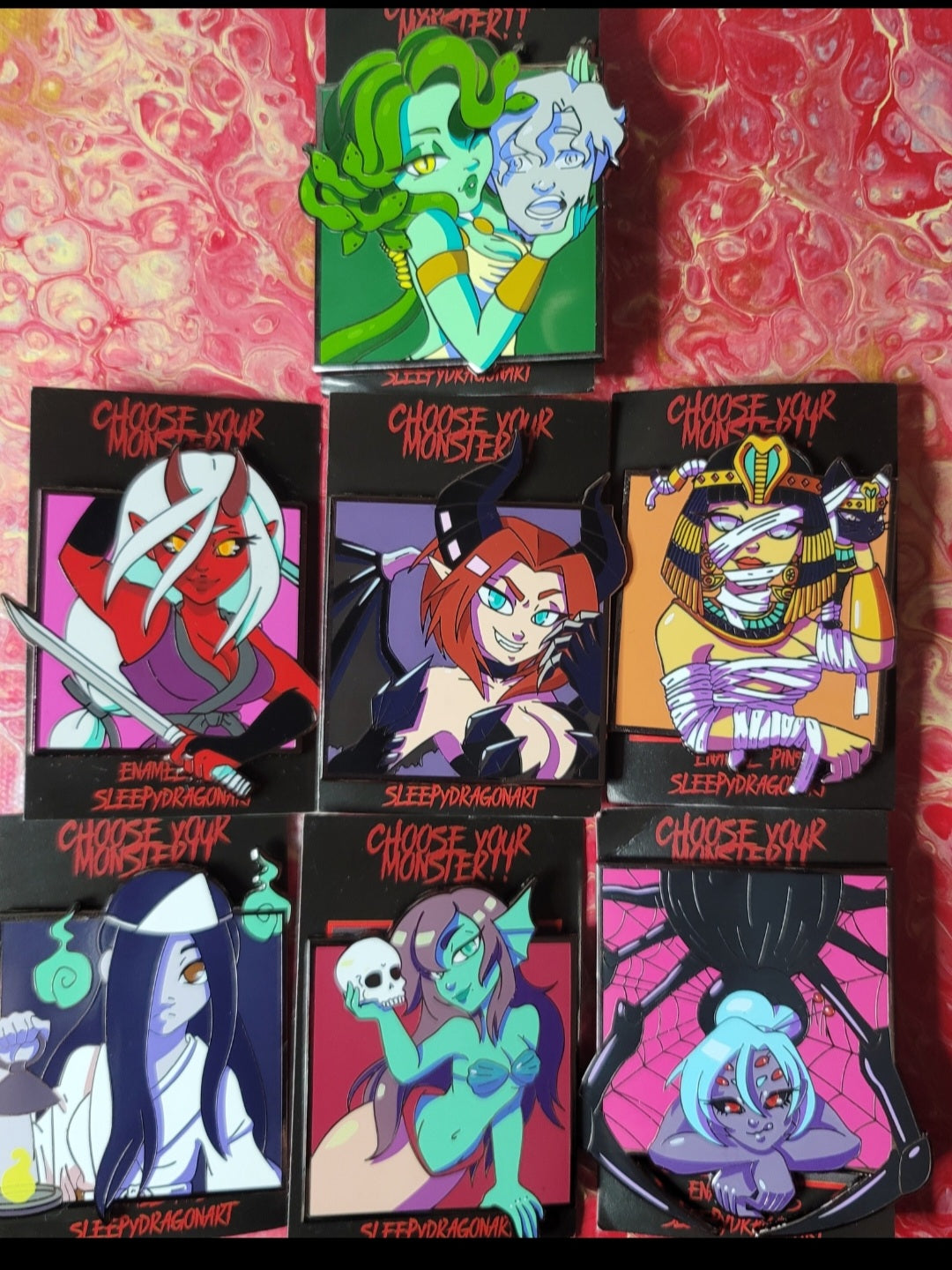 Monster Girls Enamel Pins