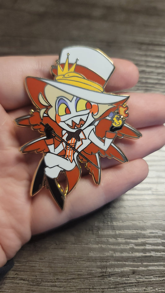 Lucifer enamel pin