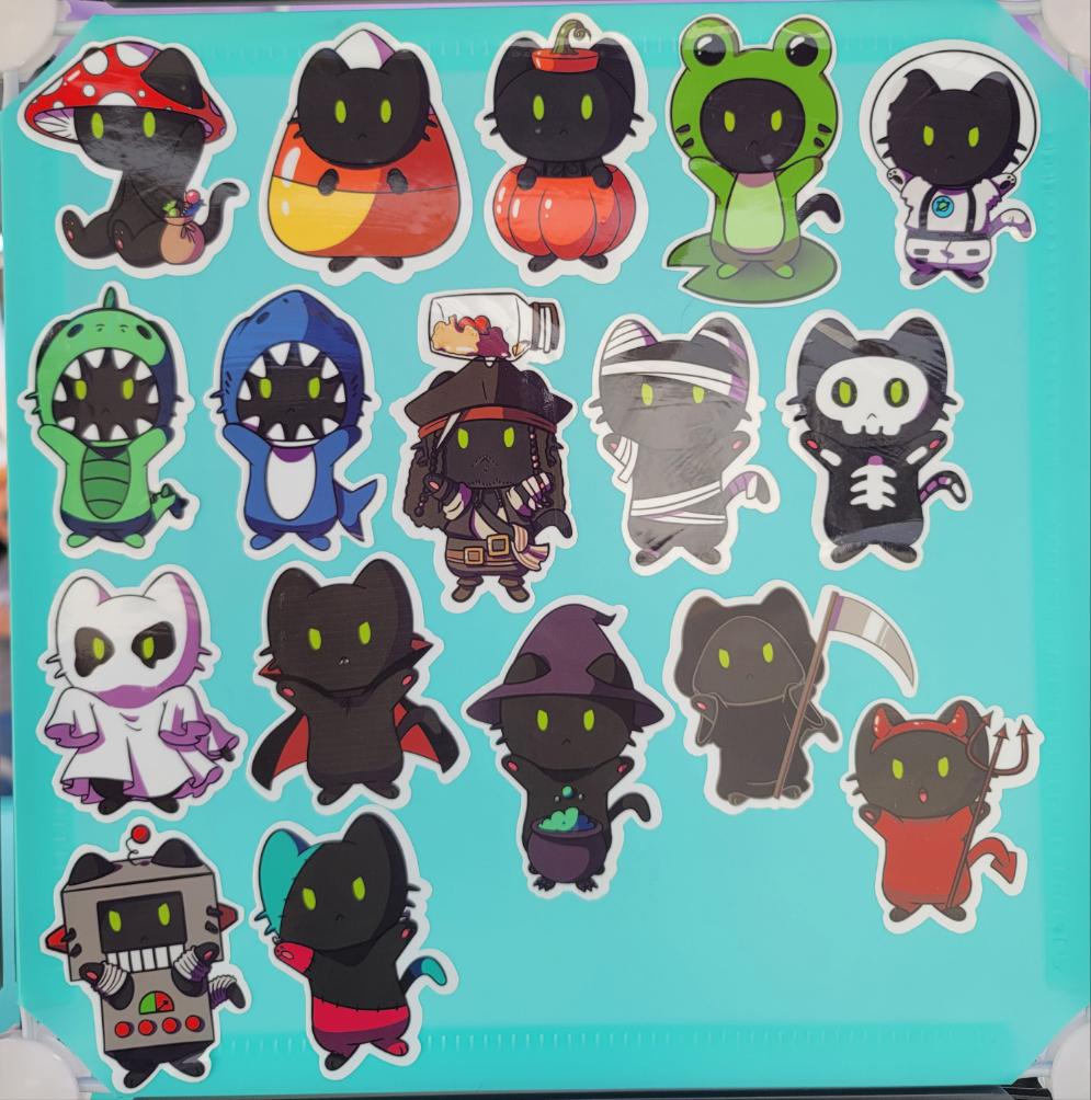 Costume cat stickers