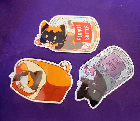 PB&J Cat stickers